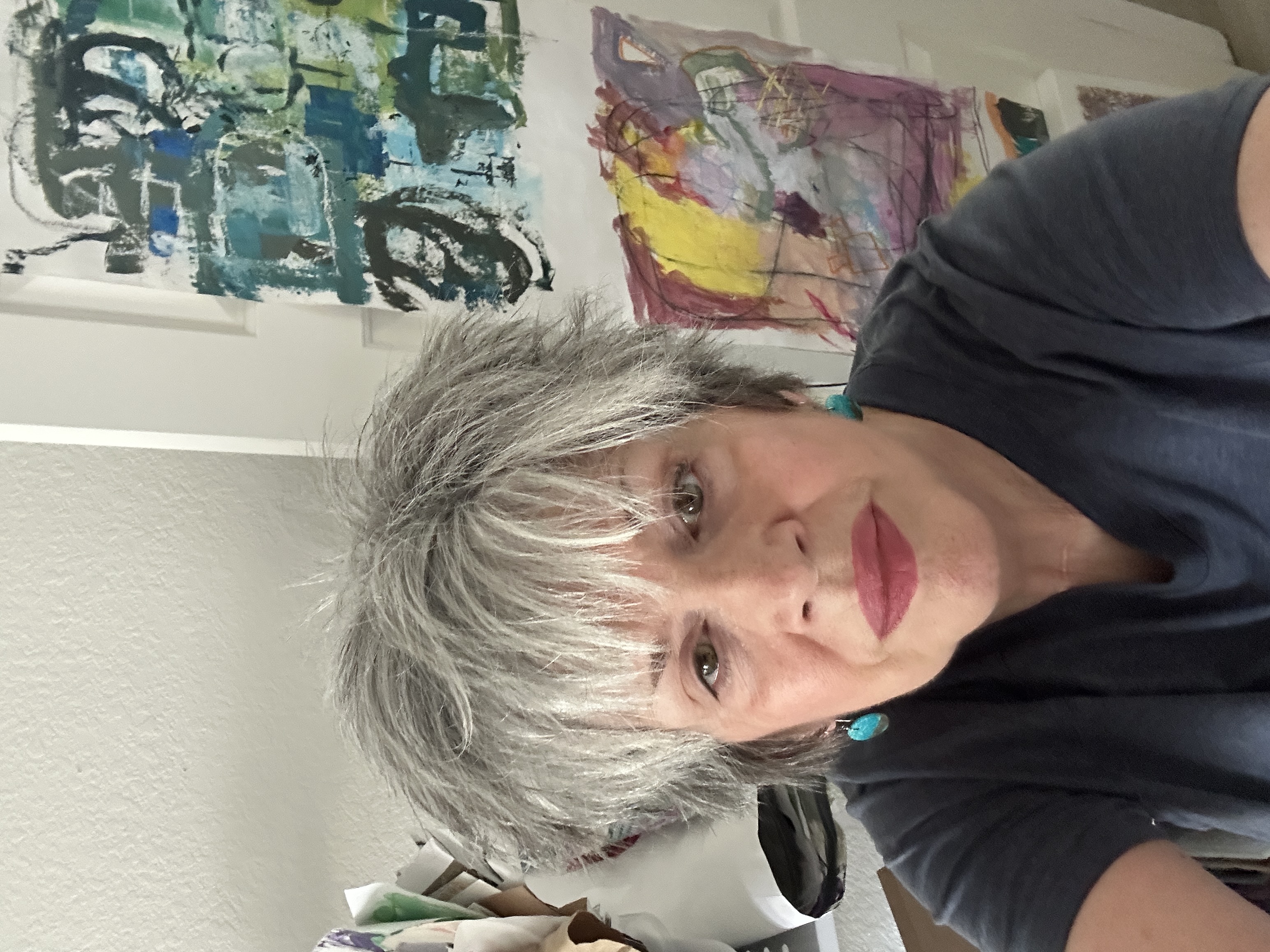Corrine Moore in her studio